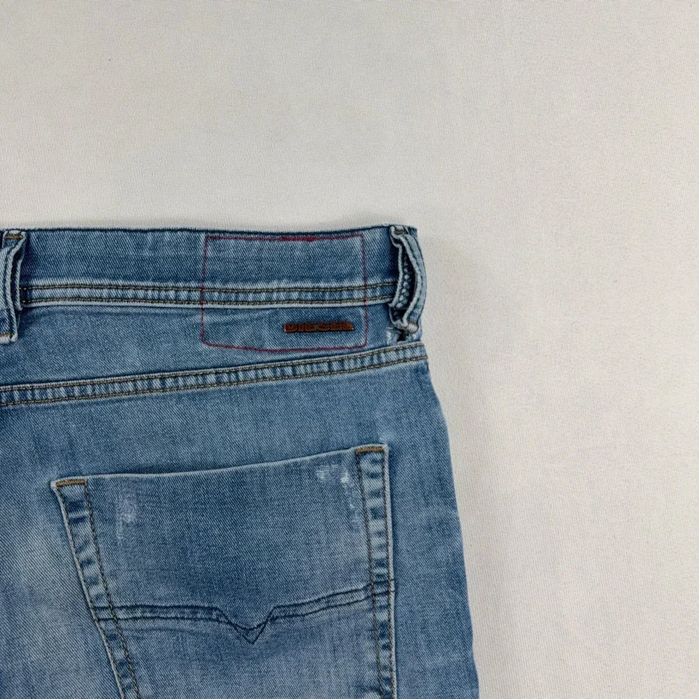 Diesel Tepphar Slim-Carrot Distressed Stretch‎ Blue Jeans Mens 34x32 Italy